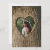 ツリー素朴ハートフォトライトブリデスメイドランチ 招待状 (裏面)