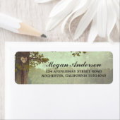 ツリー素朴ハート結婚 ラベル (インサイチュ)