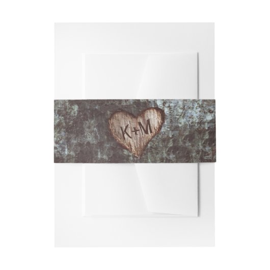 ツリー素朴ハート結婚 招待状ベリーバンド (正面例)