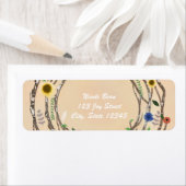 ツリー素朴ブランチフローラヴィンテージ住所 シール (インサイチュ)