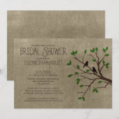 ツリー素朴ブランチブライダルシャワー招待状 招待状 (正面/裏面)