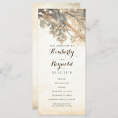 ツリー素朴ブランチ屋外結婚式 プログラム (正面/裏面)