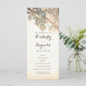 ツリー素朴ブランチ屋外結婚式 プログラム (スタンド正面)