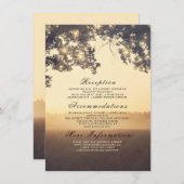 ツリー素朴ブランチDreamyの結婚詳細挿入 エンクロージャーカード (正面/裏面)