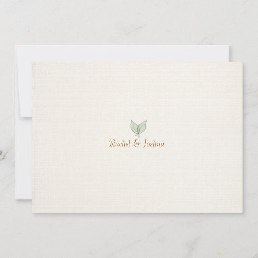 ツリー素朴結婚式招待状 招待状 (裏面)