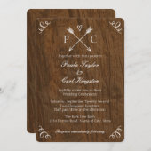 ツリー素朴結婚式招待状 招待状 (正面/裏面)