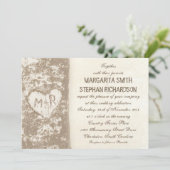 ツリー素朴結婚式招待状 招待状 (スタンド正面)