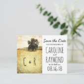 ツリー素朴魅入りホタル草原の日付を保存 案内ポストカード (スタンド正面)