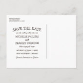 ツリー素朴&ストリングライトウェディング日付を保存 案内ポストカード (裏面)