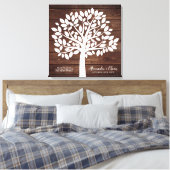 ツリー結婚のゲストブックオルタナティブ | 55葉個 キャンバスプリント (インサイチュ (寝室))