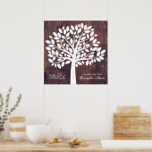 ツリー結婚のゲストブックオルタナティブ | 55葉個 ポスター (キッチン)