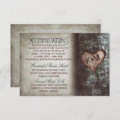 ツリー結婚ルチックの宿泊カード エンクロージャーカード (正面/裏面)