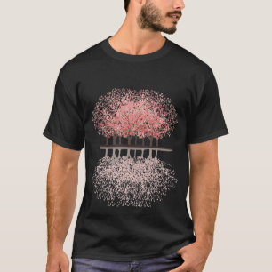 ツリー自然反射アートワークレイク Tシャツ