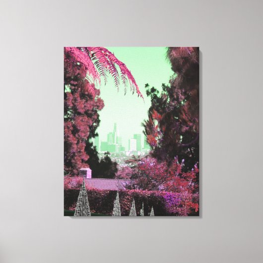 ツリー芸術的写真レトロシック・カリフォルニア キャンバスプリント (正面)