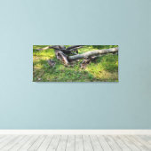 ツリー落ちたパズル キャンバスプリント (インサイチュ (ウッドフロア))