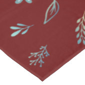 ツリー葉ボタンエレガントシンプルブルーウォーター色 テーブルクロス (アングル)