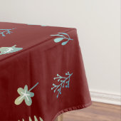 ツリー葉ボタンエレガントシンプルブルーウォーター色 テーブルクロス (インサイチュ)