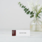 ツリー赤と白ミニラベル名刺 スキニー名刺 (スタンド正面)