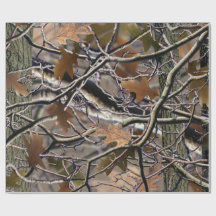 ツリー迷彩柄ブラウンズ、ギフトラッピング、堅牢な紙、