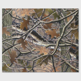 ツリー迷彩柄ブラウンズ、ギフトラッピング、堅牢な紙、 ラッピングペーパー