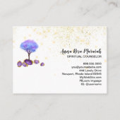 *~*ツリー金ゴールドグリッターアメジストマジカルジュエル 名刺 (裏面)