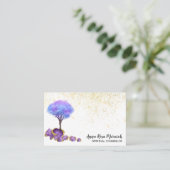 *~*ツリー金ゴールドグリッターアメジスト魔法宝石バス 名刺 (スタンド正面)