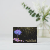 *~*ツリー金ゴールドグリッターアメジスト魔法宝石   名刺 (スタンド正面)