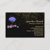 *~*ツリー金ゴールドグリッターアメジスト魔法宝石   名刺 (裏面)