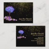 *~*ツリー金ゴールドグリッターアメジスト 名刺 (正面/裏面)