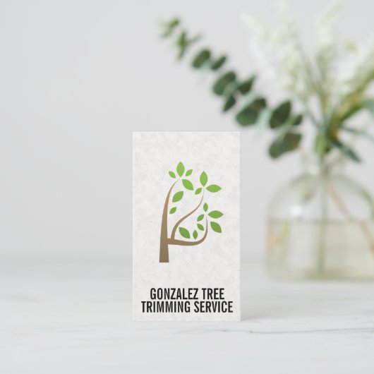 ツリー離れのアイコン |造園 |ガーデナー 名刺 (スタンド正面)