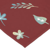 ツリー離れボタンエレガントシンプルブルーウォーター色 ショートテーブルランナー (コーナー)