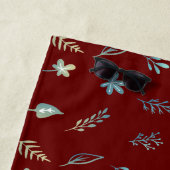 ツリー離れボタンエレガントシンプルブルーウォーター色 ビーチタオル (インサイチュ)