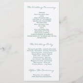 ツリー離れ水カラー素朴結婚式 プログラム (裏面)