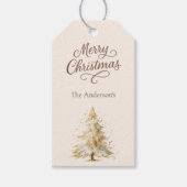ツリー雪クリームモチャクリスマス ギフトタグ (正面)