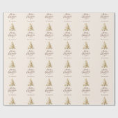 ツリー雪クリームモチャクリスマス ラッピングペーパー (フラット)