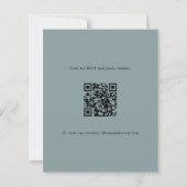 ツリー雪QRコードクリスマスパーティの招待状 (裏面)