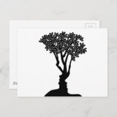 ツリー顔光学錯覚コンセプト ポストカード (正面/裏面)