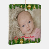 ツリー飾り私の1番目のクリスマス – 写真オーナメント セラミックオーナメント (右)