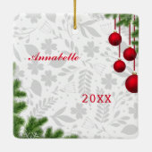ツリー飾り私の1番目のクリスマス – 写真オーナメント セラミックオーナメント (裏面)
