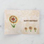 ツリー鮮やか誕生日カード カード (内部)