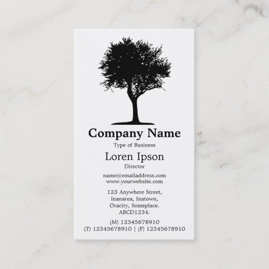 ツリー06 – 白 名刺 (正面)