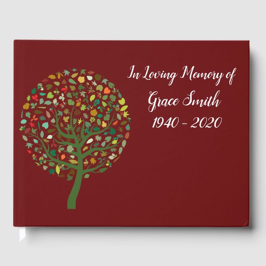 ツリー・オブ・ライフ・アート葬儀メモリ ゲストブック (正面)