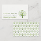 ツリー・オブ・ライフ、エレガントな結婚式のウェブサイト エンクロージャーカード (正面/裏面)