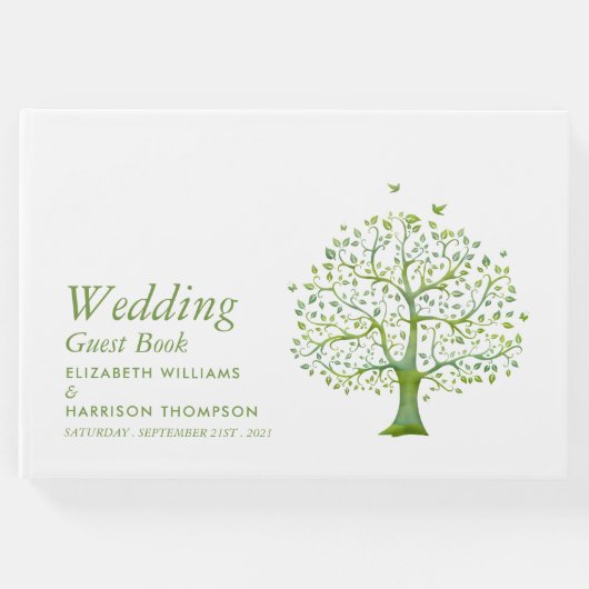 ツリー・オブ・ライフ、エレガントな結婚式 ゲストブック (正面)