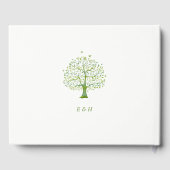 ツリー・オブ・ライフ、エレガントな結婚式 ゲストブック (裏面)