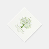 ツリー・オブ・ライフ、エレガントな結婚式 スタンダードカクテルナプキン (角)