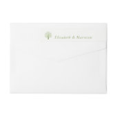 ツリー・オブ・ライフ、エレガントな結婚式 ラップアラウンドラベル (裏面)