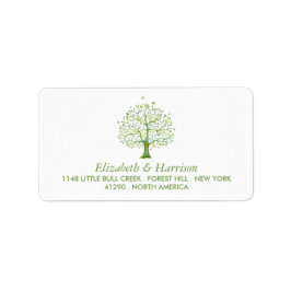 ツリー・オブ・ライフ、エレガントな結婚式 ラベル