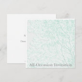 ツリー・オブ・ライフ/エンボス加工風 オールシーズン招待状 招待状 (正面/裏面)