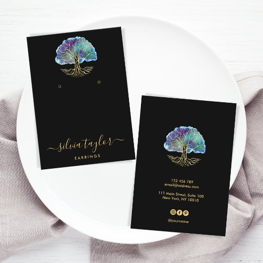 ツリー・オブ・ライフ・スピリチュアル・ツリーオーガニック・ビジネス・カード 名刺